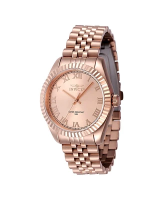 Invicta Women's Specialty Quartz 3 Hand Rose Gold Dial Watch