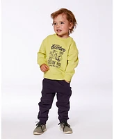 Deux par Big Boys Pullover Graphic Sweatshirt Lime Green