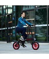GoPowerBike GoBlitz Electric Bike | Lightweight Compact Design Folding Adult Mini E-Bike Dual Disc Brakes Throttle and Pedal Assist 350W Motor