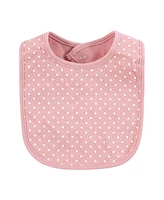 Hudson Baby Infant Girl Cotton Bibs, Soft Painted Floral, One Size