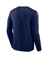 Fanatics Men's Navy Notre Dame Fighting Irish Team Lockup Long Sleeve T-Shirt