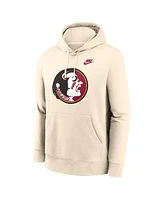 Nike Men's Cream Florida State Seminoles Vault Logo Pullover Hoodie