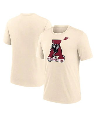 Nike Men's Cream Alabama Crimson Tide Vault Logo Tri-Blend T-Shirt