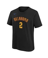 Nike Big Boys and Girls Shai Gilgeous-Alexander Black Oklahoma City Thunder 2024/25 Edition Name Number T-Shirt