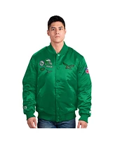 Starter Men's Kelly Green Philadelphia Eagles Exclusive Satin Full-Snap Varsity Jacket