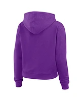 Wear By Erin Andrews Women's Purple Minnesota Vikings Waffle Hoodie Pullover Top