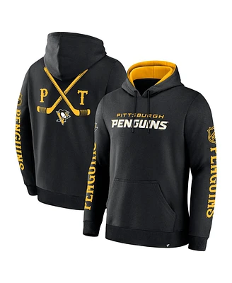 Fanatics Men's Black Pittsburgh Penguins Big City Legacy Fleece Pullover Hoodie