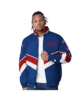 Starter Men's Royal Philadelphia 76ers Captain Oxford Full-Zip Jacket