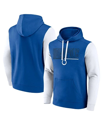 Fanatics Men's Royal/White Indianapolis Colts Outline Pullover Hoodie