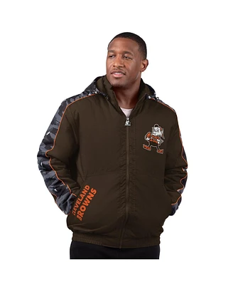 Starter Men's Brown Cleveland Browns Thursday Night Gridiron Full-Zip Hoodie Jacket