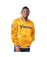 Starter Men's Purple/Gold Minnesota Vikings Closer Reversible Satin Full-Snap Jacket