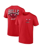 Logo Athletic Men's Red Chicago Bulls Never Over T-Shirt