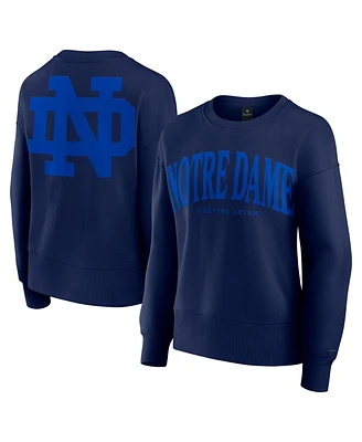 Fanatics Women's Navy Notre Dame Fighting Irish Supersoft Flow Fleece Pullover Sweatshirt