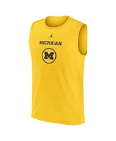 Jordan Men's Maize Michigan Wolverines On-Court Basketball Practice Legend Sleeveless T-Shirt