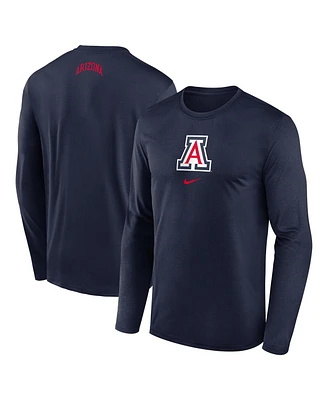 Nike Men's Navy Arizona Wildcats On-Court Basketball Shootaround Performance Long Sleeve T-Shirt