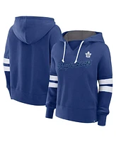 Fanatics Women's Blue Toronto Maple Leafs Seize Fleece Pullover Hoodie