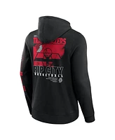 Fanatics Men's Black Portland Trail Blazers Game Time Crossover Pullover Hoodie