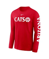 Nike Men's Red Arizona Wildcats Basketball Icon Two-Hit Long Sleeve T-Shirt