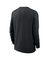 Nike Men's Black Las Vegas Raiders Rewind Heavy Max 90 Pocket Long Sleeve T-Shirt