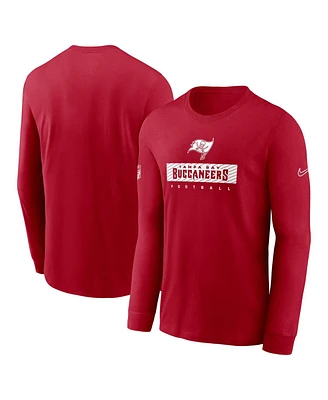 Nike Men's Red Tampa Bay Buccaneers Sideline Performance Long Sleeve T-Shirt