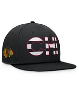 Fanatics Men's Black Chicago Blackhawks Authentic Pro Rink Snapback Hat