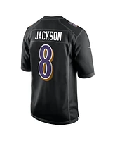 Nike Men's Lamar Jackson Carbon Black Baltimore Ravens Fashion Jersey