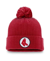 Nike Men's Red Boston Red Sox Cooperstown Collection Patch Cuffed Knit Hat with Pom