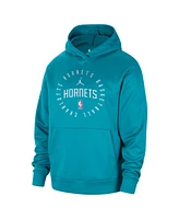 Jordan Men's Teal Charlotte Hornets 2024/25 Spotlight On-Court Practice Performance Pullover Hoodie