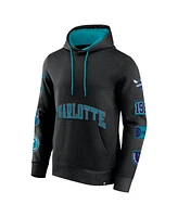 Fanatics Men's Black Charlotte Hornets Home Court Pullover Hoodie