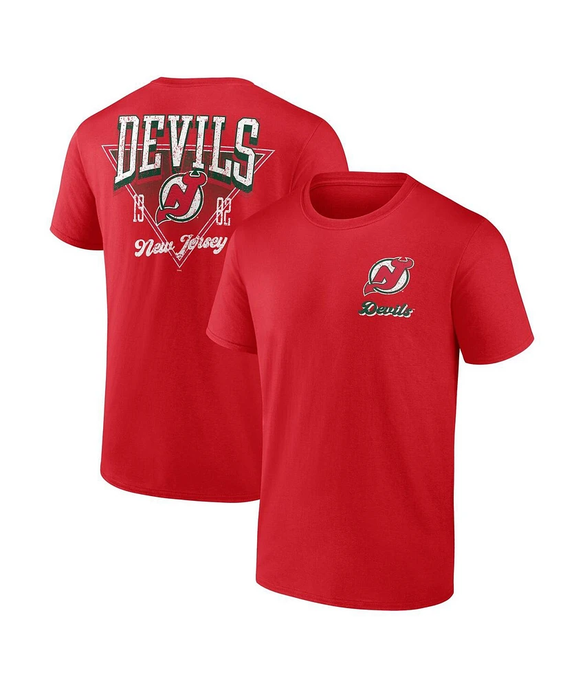 Logo Athletic Men's Red New Jersey Devils Never Over T-Shirt