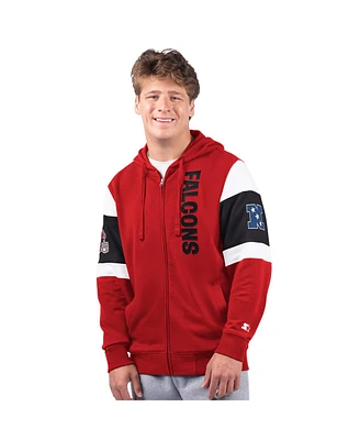 Starter Men's Red Atlanta Falcons Extreme Vintage Logo Full-Zip Hoodie