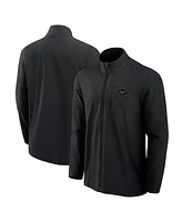 Fanatics Men's Black New York Jets Front Office Woven Full-Zip Jacket