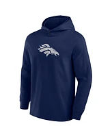 Fanatics Men's Navy Denver Broncos Elements Blaze Tri-Blend Long Sleeve Hoodie T-Shirt