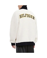 Tommy Hilfiger Men's Cream Pittsburgh Steelers Jordan Sherpa Quarter-Zip Sweatshirt