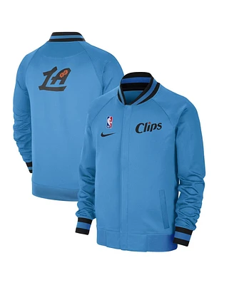 Nike Men's Light Blue La Clippers 2024/25 City Edition Authentic Showtime Performance Full-Zip Jacket