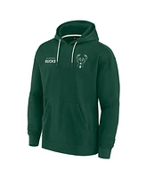 Fanatics Men's and Women's Hunter Green Milwaukee Bucks Elements Super Soft Fleece Pullover Hoodie