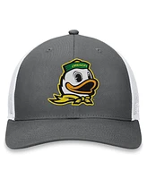 Top of the World Men's Gray/White Oregon Ducks Victory Trucker Adjustable Hat