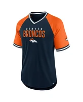 Fanatics Men's Navy/Orange Denver Broncos Hashmark Raglan T-Shirt