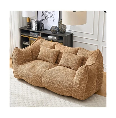 Bean Bag Chair for Adults, Cozy Chenille Sofa, Perfect Gaming, Reading, and Relaxing-The Pop Home