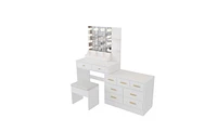 Makeup Vanity with Lights – Led Lighted Dressing Table with Storage for Bedroom or Makeup Area