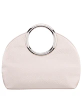 Nina Metal Handles Embossed Snake Hobo Bag