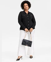 I.n.c. International Concepts Plus Flap-Pocket Knit Shirt, Exclusively at Macy's