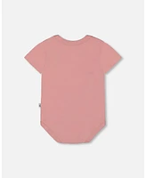 Deux par Baby Girls Organic Cotton Onesie Soft Pink