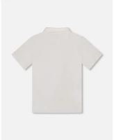 Deux par Big Boys Short Sleeve Polo Shirt White