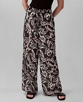 Calvin Klein Women's Flowing Printed Pull-On Pants