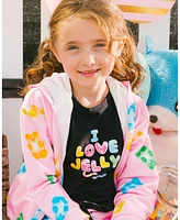 Deux par Toddler Girls Organic Cotton Tee With Print And Knot Black Multicolored - Toddler|Child