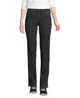 Lands' End Women's Recycled Denim High Rise Straight Leg Jeans