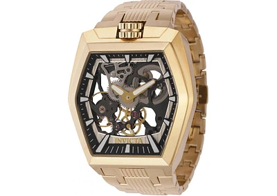Invicta Men's 44013 Akula Mechanical 2 Hand Black, Ivory Dial Watch