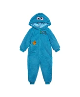 Sesame Street Toddler Boys Cozy Sherpa Zip Up Cosplay Costume Coverall