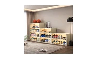 Glass Door Shoe Box Shoe Storage Cabinet For Sneakers With Rgb Led Light